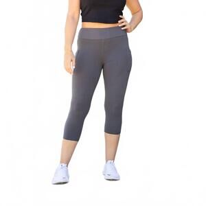 NEW JULIA ROSE dani capri leggings with pockets in charcoal